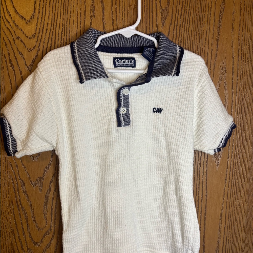 Vintage Carter's Boys Knit Polo Shirt Size 5/6